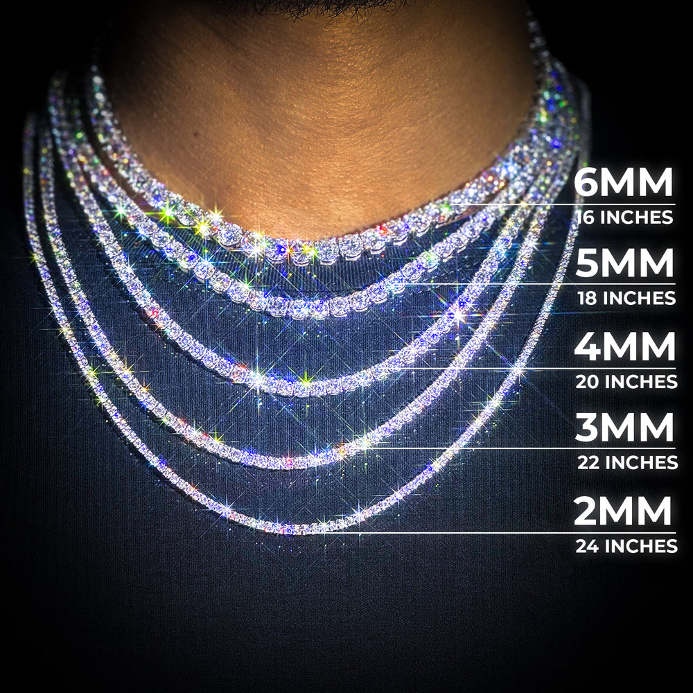 Shop Stunning Moissanite Tennis Chains for Every Occasion