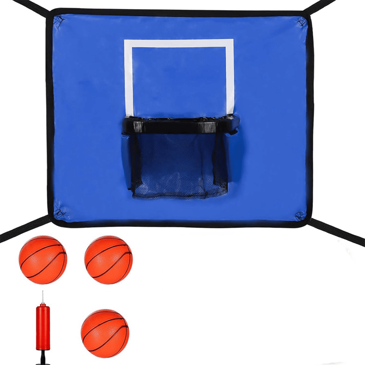 Trampoline Basketball Hoop with Mini Balls & Pump - Perfect for Outdoor Play