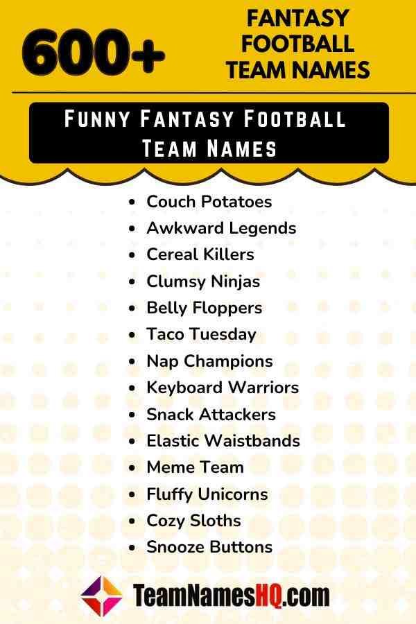 Best Fantasy Football Team Names for 2024: Creative & Funny Ideas