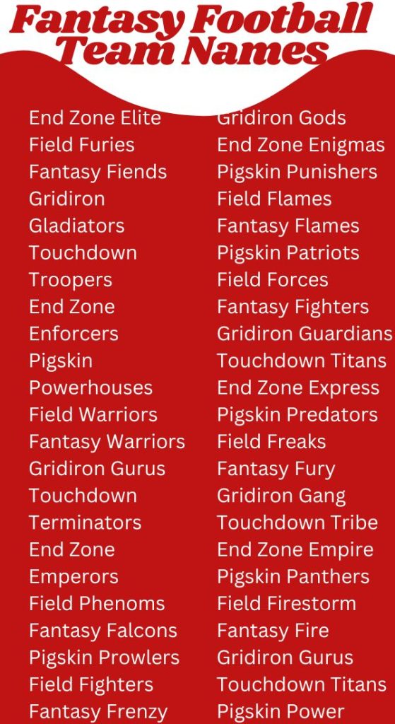 Best Fantasy Football Team Names for 2024: Creative & Funny Ideas