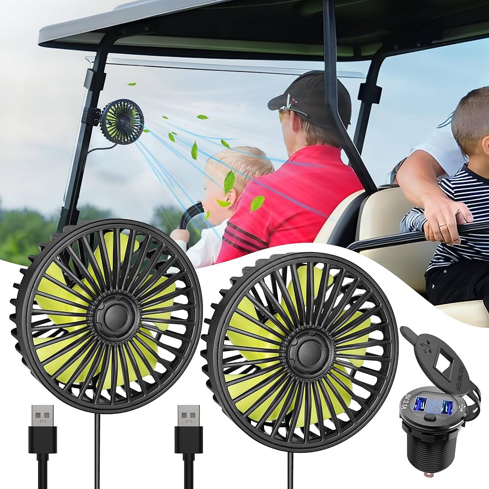 Golf Cart Fan Clamps: Best Portable Clip-On Fans for EZGO, Club Car, and Yamaha