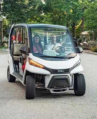 Explore the CRU Golf Cart: A Stylish, Street-Legal Neighborhood EV