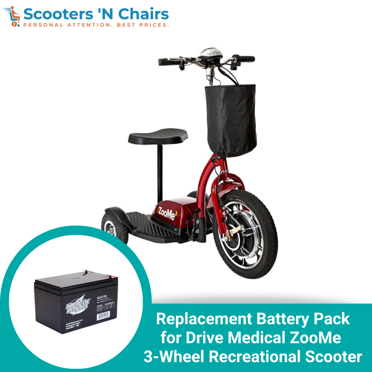 36V 3-Wheel Mobility Scooter Battery Box Replacement | Best Deals