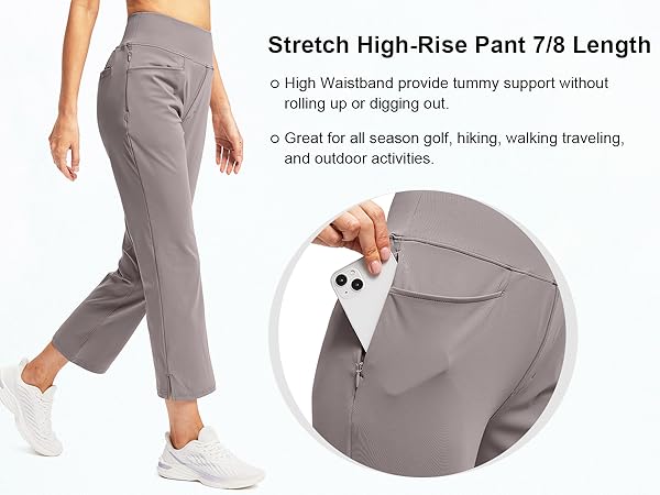 High-Waist & Ankle-Length Golf Pants for Women: Perfect for the Course