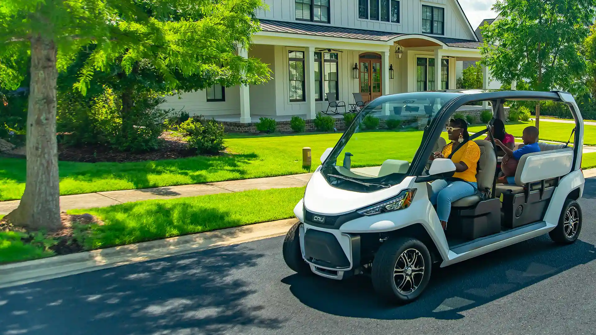 Explore the CRU Golf Cart: A Stylish, Street-Legal Neighborhood EV