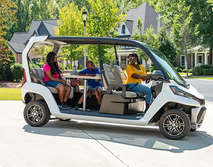 Explore the CRU Golf Cart: A Stylish, Street-Legal Neighborhood EV