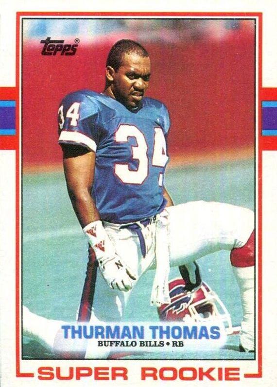 1989 Topps Thurman Thomas 45 Rookie Card - HOF Gem for Collectors