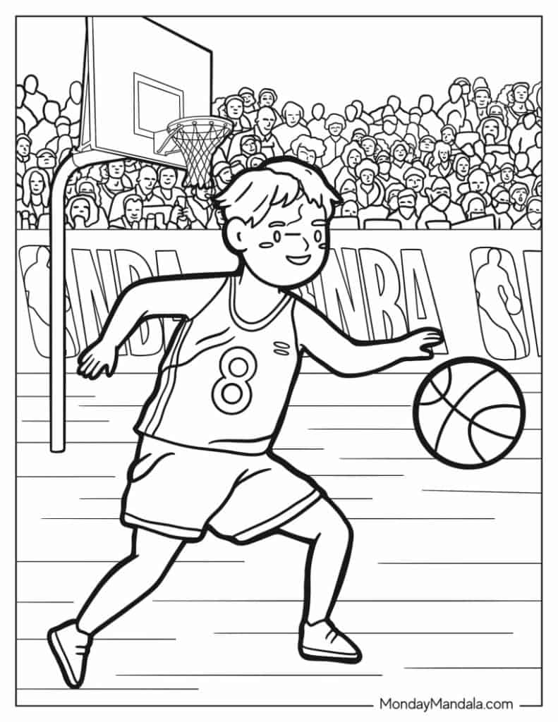 Free Printable Basketball Coloring Pages for Kids: Fun & Easy to Download