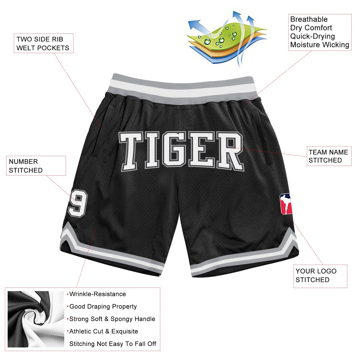 Buy Custom Front Print Basketball Shorts in Bulk – Perfect for Teams