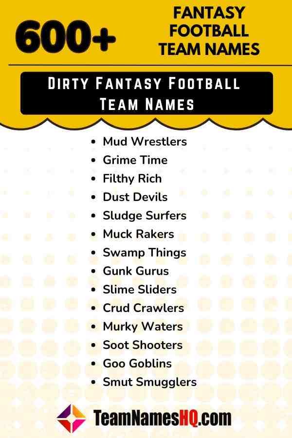 Get Creative with These Raunchy Fantasy Football Team Name Ideas