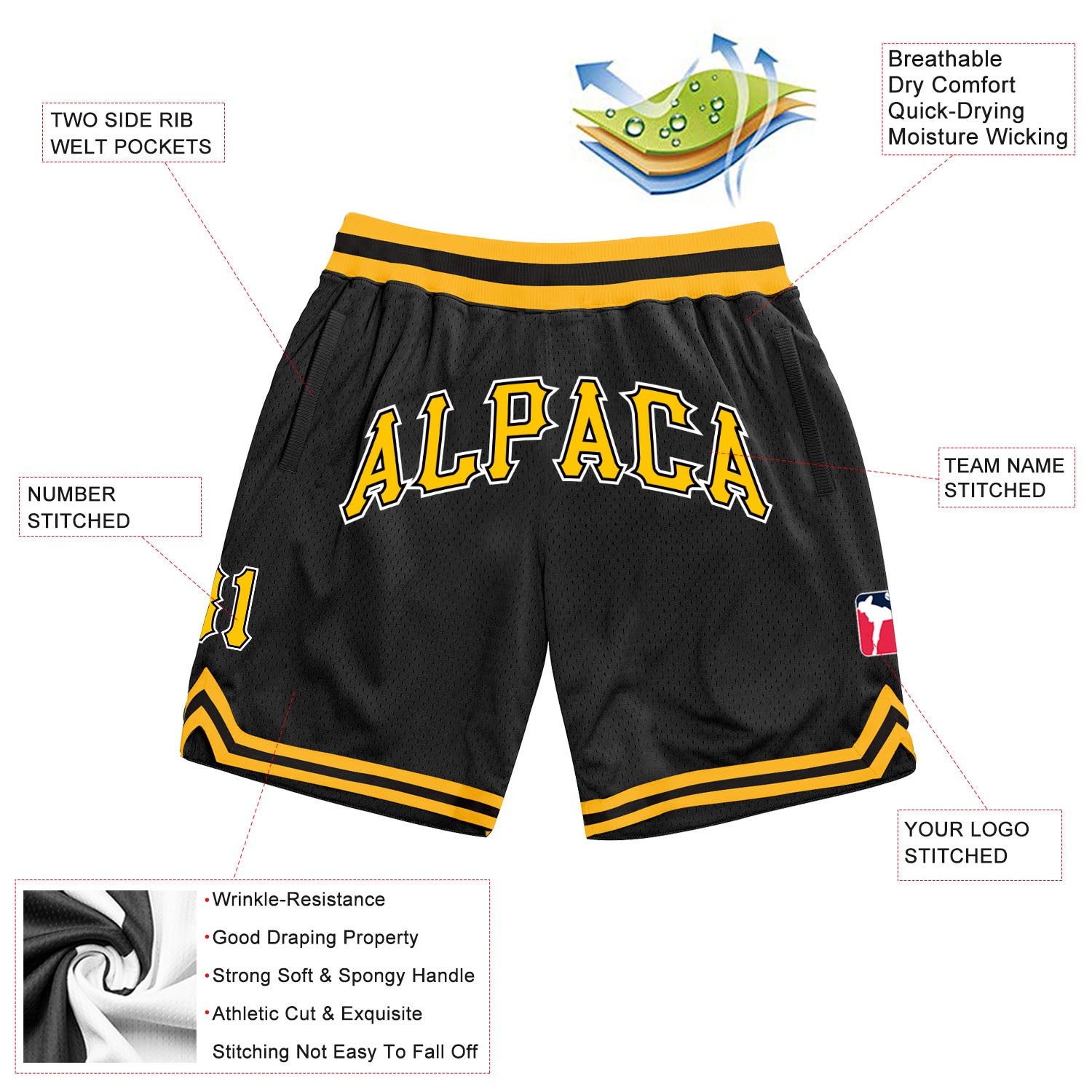 High-Quality Custom Front Print Basketball Shorts for Comfort & Durability