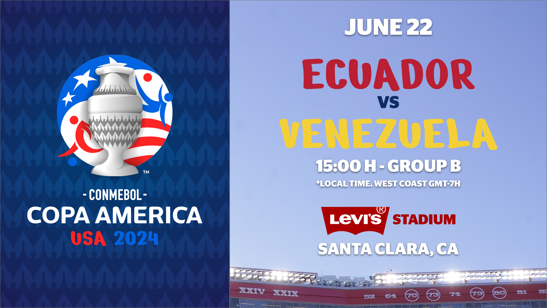 Buy Ecuador vs Venezuela National Football Team Tickets for Copa America 2024