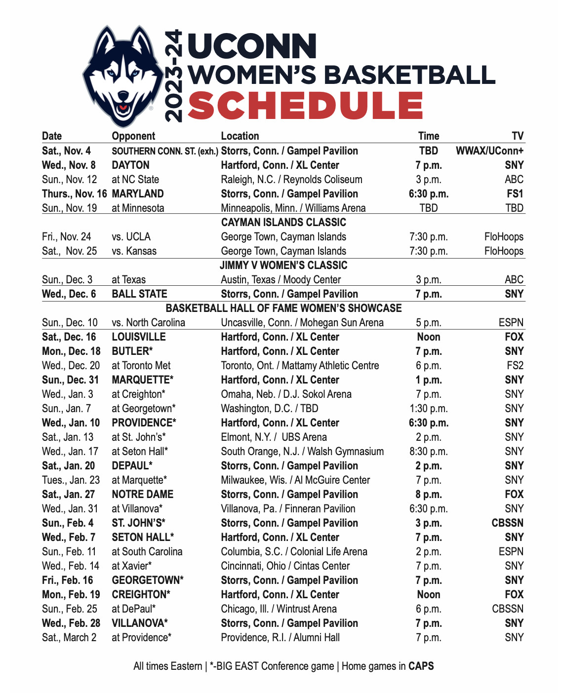 Catch every game: Your guide to the uconn womens basketball schedule 23 24.