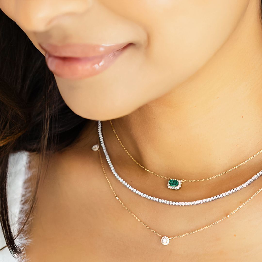 Shine Bright:  Find Your Perfect Lab Grown Tennis Necklace Today.