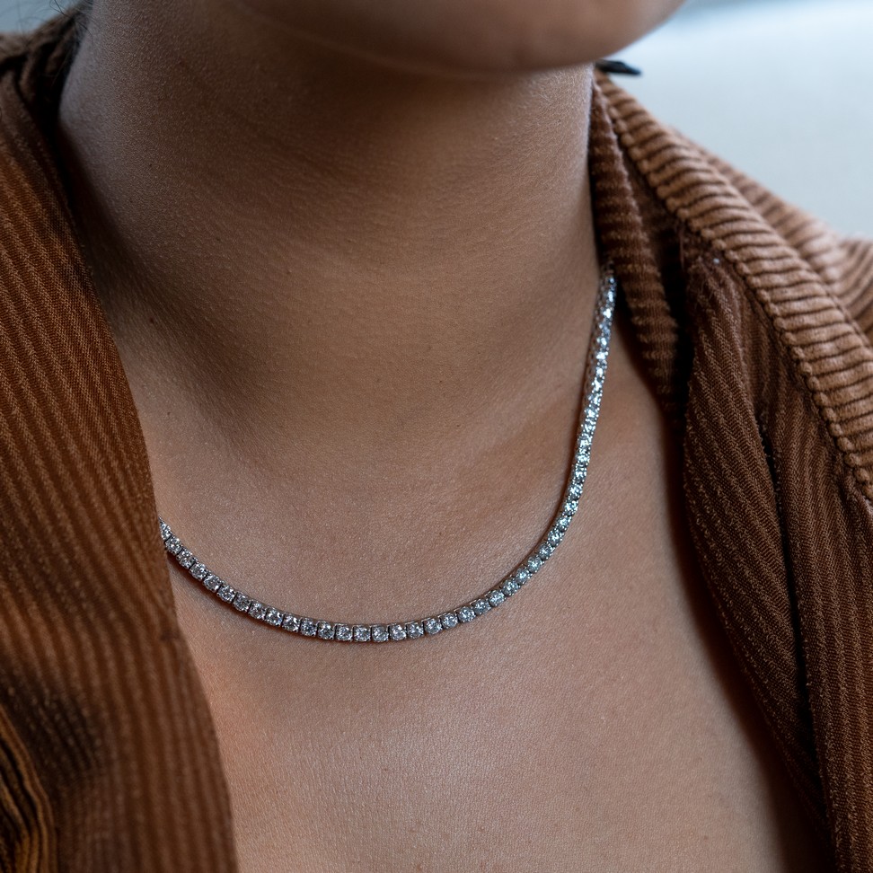 Shine Bright:  Find Your Perfect Lab Grown Tennis Necklace Today.