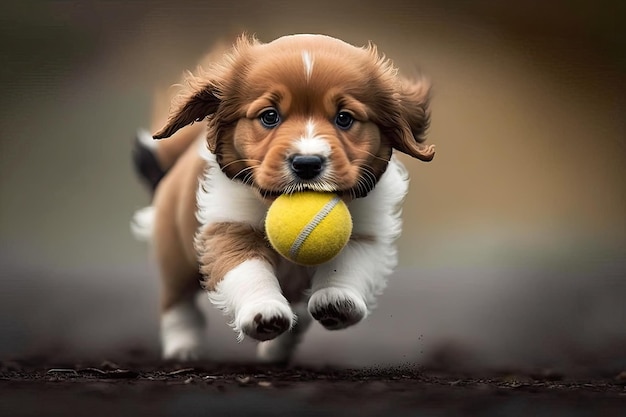 The Cute Symbolism of a Dog with a Tennis Ball