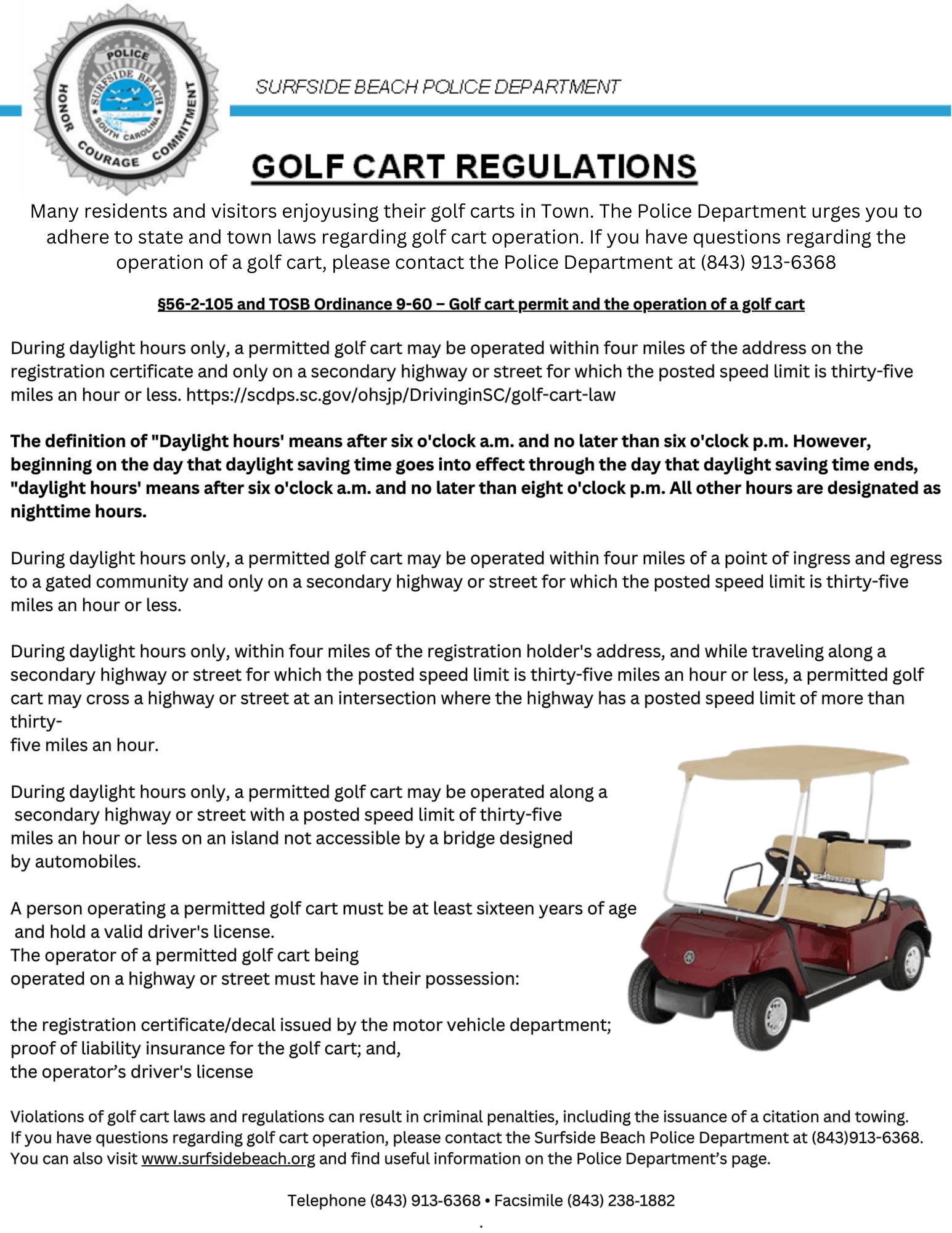 Road Ready Golf Carts: Beaufort NC Town Rules and Regulations