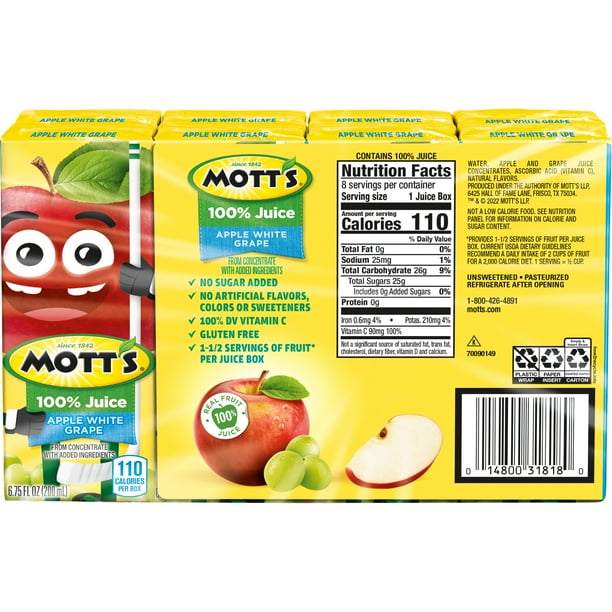 Checking Motts 6.75 Juice Box Carbs:  Easy Guide for a Quick Count.